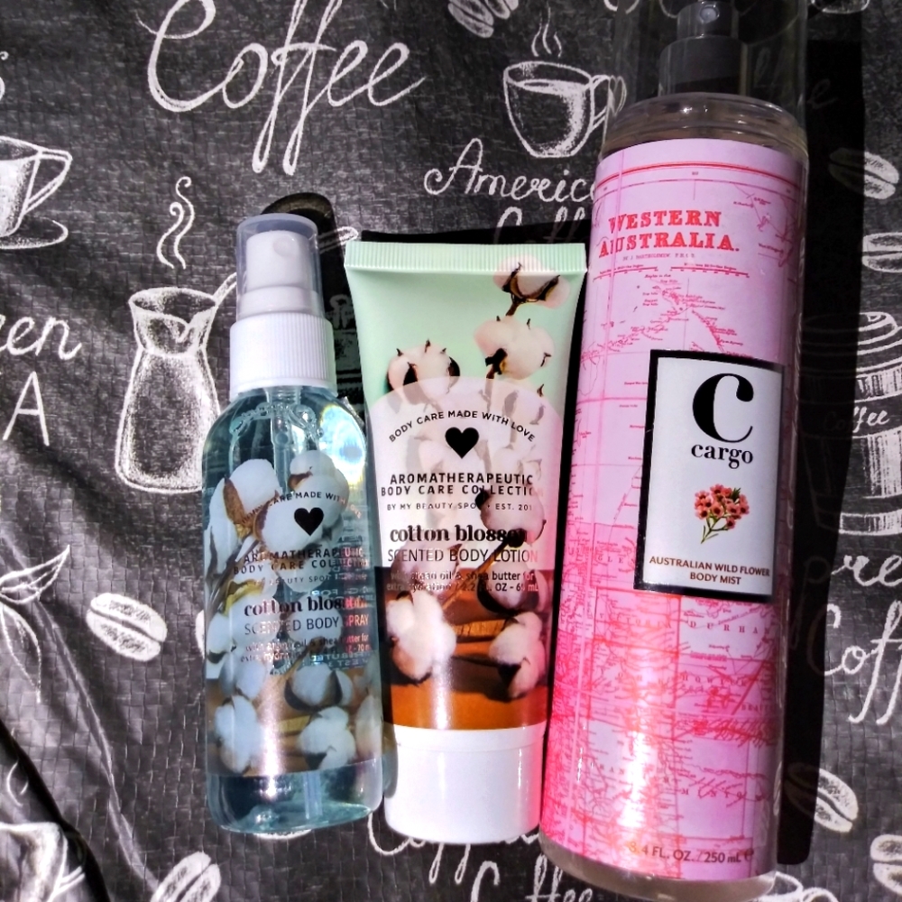 Cotton Blossom and Australian Wild Flower Alcohol-Free Body Mists and Lotion